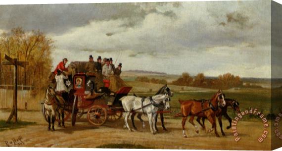 Alfred F. De Prades Summer Royal Mail Coach Stretched Canvas Painting / Canvas Art