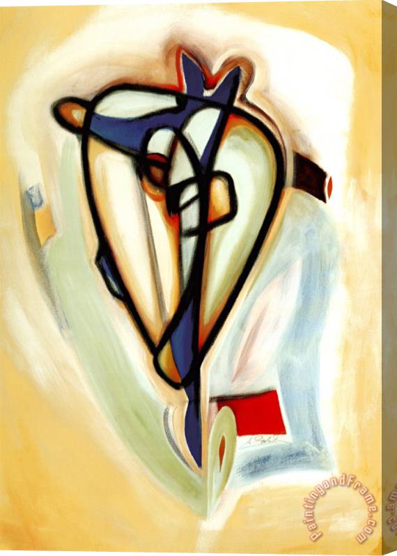 alfred gockel Abstract Heart Ii Stretched Canvas Painting / Canvas Art