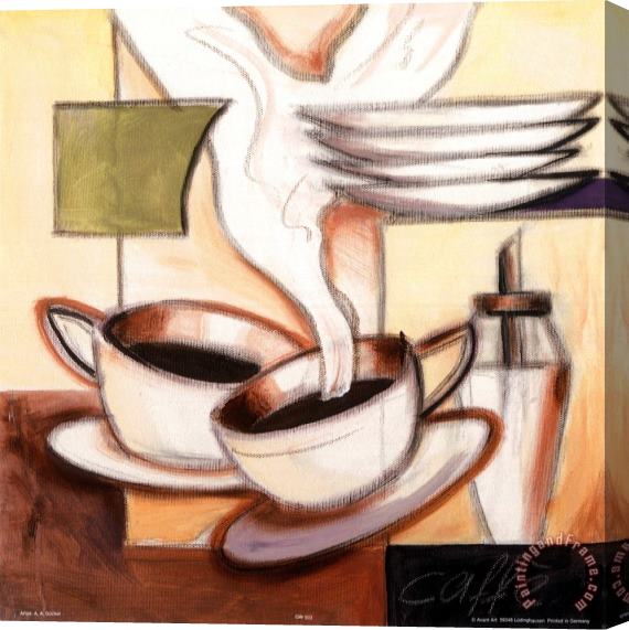 alfred gockel Caffe Stretched Canvas Painting / Canvas Art