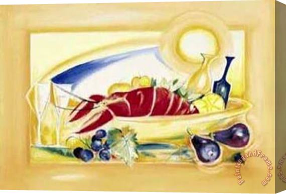 alfred gockel Cold Lobster Lunch Stretched Canvas Painting / Canvas Art