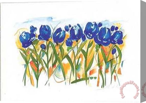 alfred gockel Field of Tulips Stretched Canvas Painting / Canvas Art
