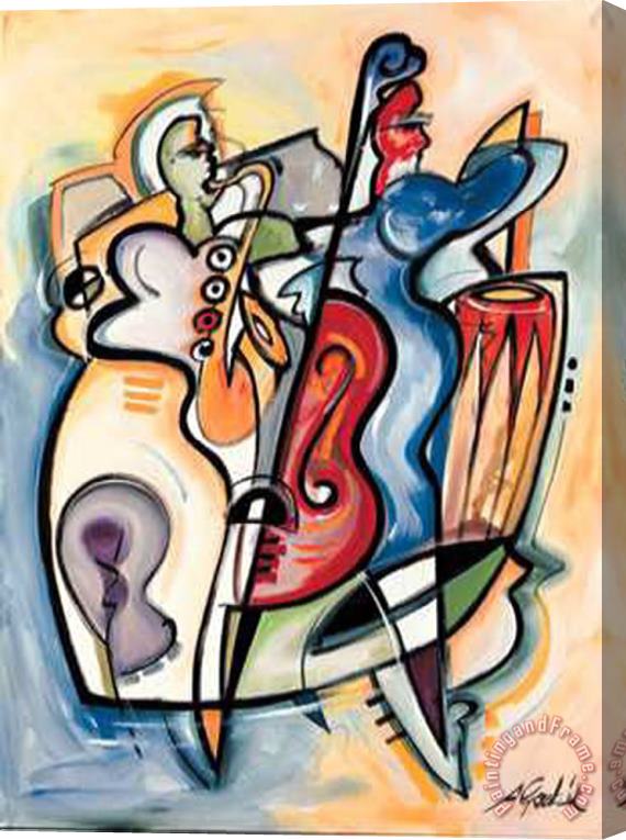 alfred gockel Jazz Latino Stretched Canvas Painting / Canvas Art