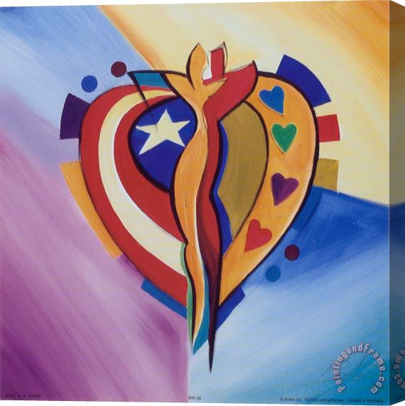alfred gockel Love American Style Ii Stretched Canvas Painting / Canvas Art