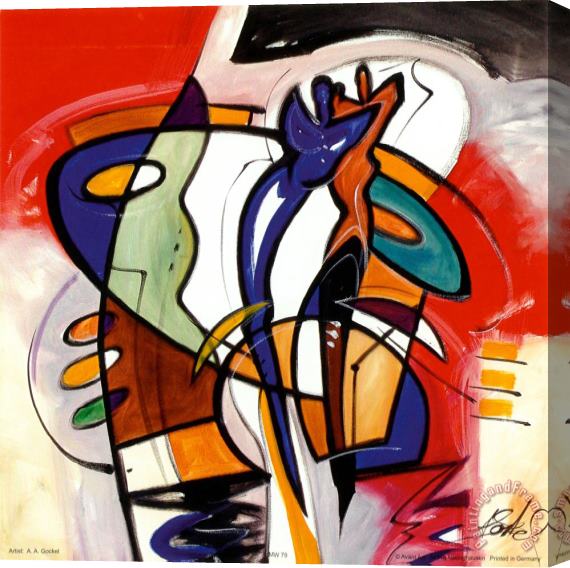 alfred gockel Paint The Town Red Ii Stretched Canvas Painting / Canvas Art
