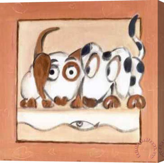 alfred gockel Puppy Love Ii Stretched Canvas Painting / Canvas Art