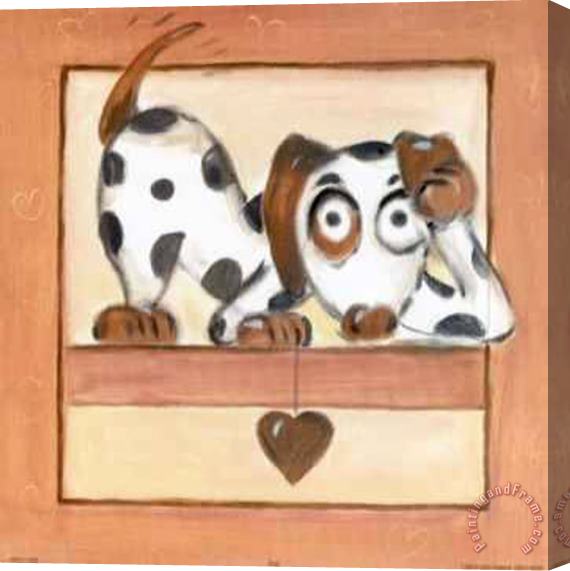 alfred gockel Puppy Love Iii Stretched Canvas Painting / Canvas Art