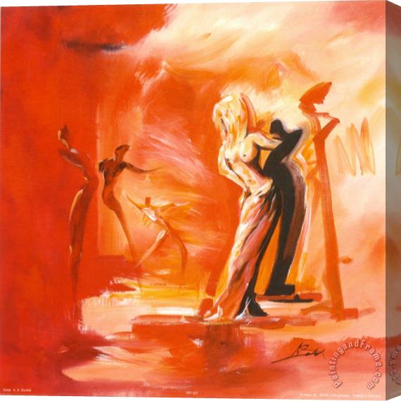 alfred gockel Romance in Red I Stretched Canvas Painting / Canvas Art