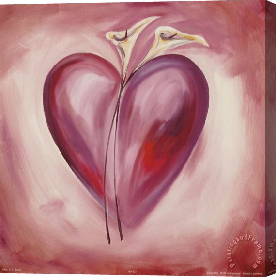 alfred gockel Shades of Love Lavender Stretched Canvas Painting / Canvas Art