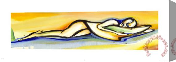 alfred gockel Snoozing Nude Stretched Canvas Print / Canvas Art