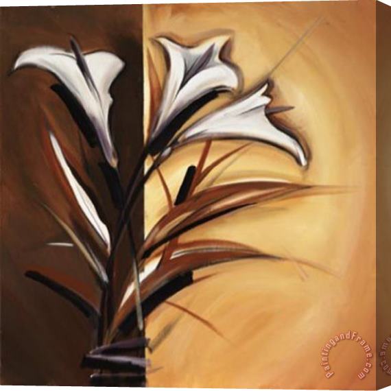 alfred gockel Split Flowers Lilies Stretched Canvas Painting / Canvas Art