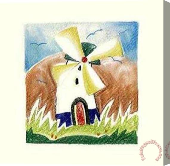 alfred gockel Windmill Stretched Canvas Painting / Canvas Art