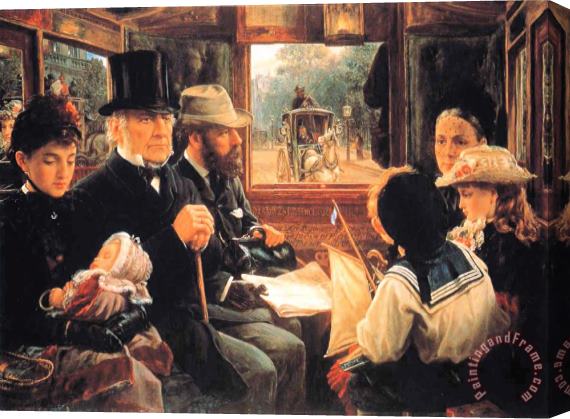 Alfred Morgan One of The People Gladstone in an Omnibus Stretched Canvas Painting / Canvas Art