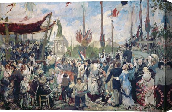 Alfred Roll Study for Le 14 Juillet 1880 Stretched Canvas Painting / Canvas Art