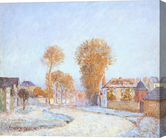 Alfred Sisley First Frost Stretched Canvas Painting / Canvas Art