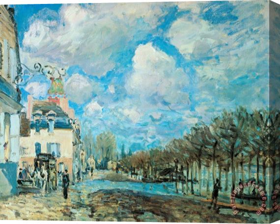 Alfred Sisley Flood At Port-marly Stretched Canvas Painting / Canvas Art