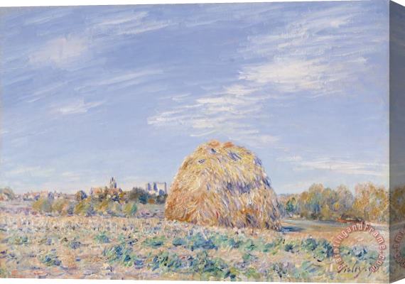 Alfred Sisley Haystack on the Banks of the Loing Stretched Canvas Print / Canvas Art