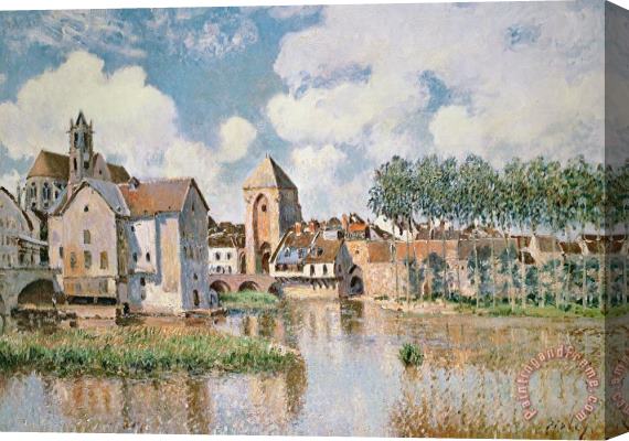 Alfred Sisley Moret Sur Loing The Porte De Bourgogne Stretched Canvas Painting / Canvas Art