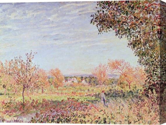 Alfred Sisley September Morning Stretched Canvas Print / Canvas Art