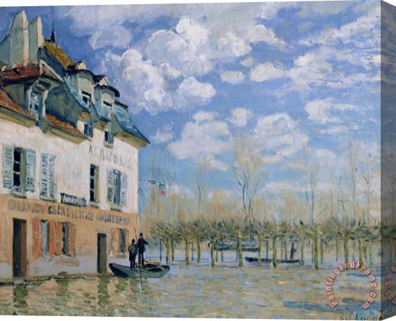 Alfred Sisley The Boat in The Flood, Port Marly Stretched Canvas Painting / Canvas Art
