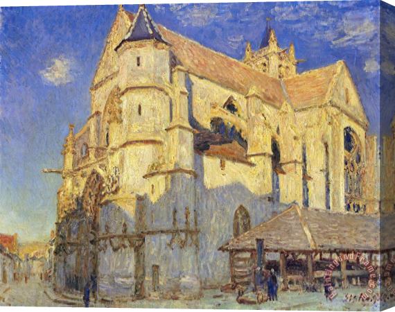 Alfred Sisley The Church at Moret, Frosty Weather Stretched Canvas Painting / Canvas Art