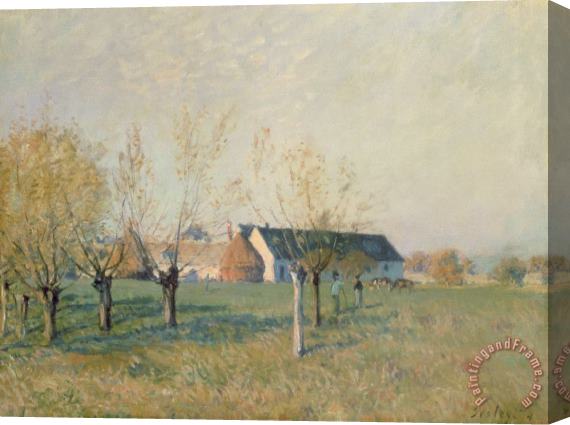 Alfred Sisley The Farm Stretched Canvas Print / Canvas Art
