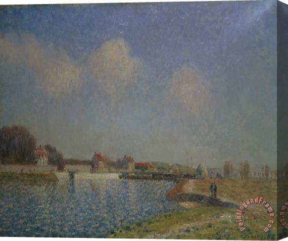 Alfred Sisley The Loing at Saint Mammes Stretched Canvas Painting / Canvas Art