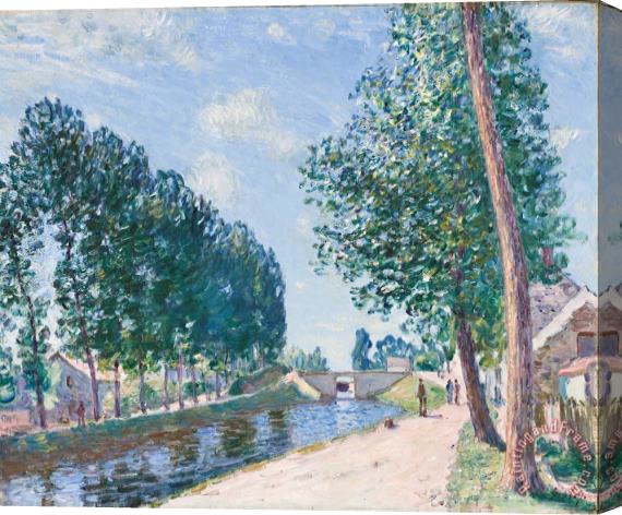 Alfred Sisley The Loing Canal at Moiret Stretched Canvas Painting / Canvas Art