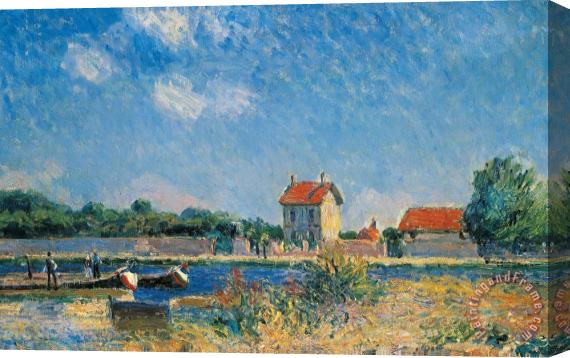 Alfred Sisley The Loing Canal At Saint-mammes Stretched Canvas Print / Canvas Art