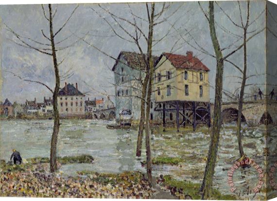 Alfred Sisley The Mills at Moret sur Loing Stretched Canvas Painting / Canvas Art
