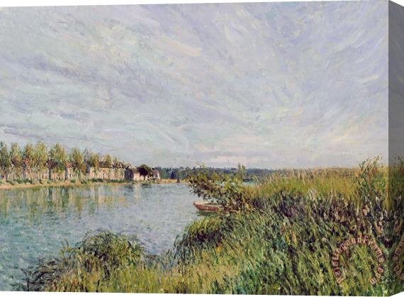 Alfred Sisley View of Saint Mammes Stretched Canvas Painting / Canvas Art