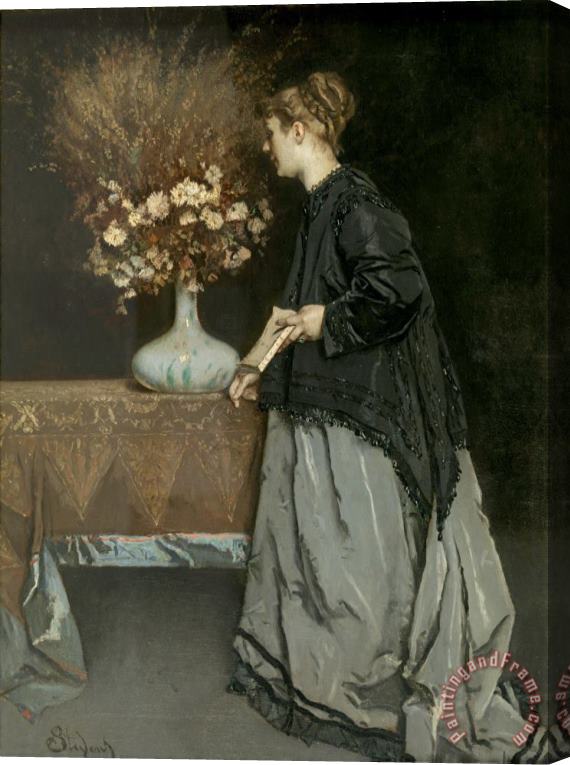 Alfred Stevens Autumn Flowers Stretched Canvas Print / Canvas Art