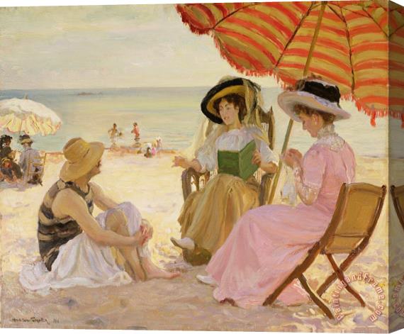Alfred Victor Fournier The Beach Stretched Canvas Painting / Canvas Art