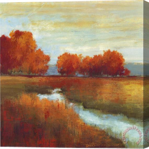 Allison Pearce Orange Treescape I Stretched Canvas Painting / Canvas Art