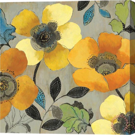 Allison Pearce Yellow And Orange Poppies II Stretched Canvas Print / Canvas Art
