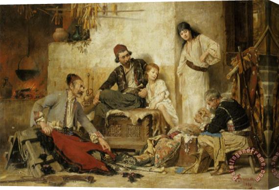 Alois Hans Schramm Counting The Bounty Stretched Canvas Painting / Canvas Art
