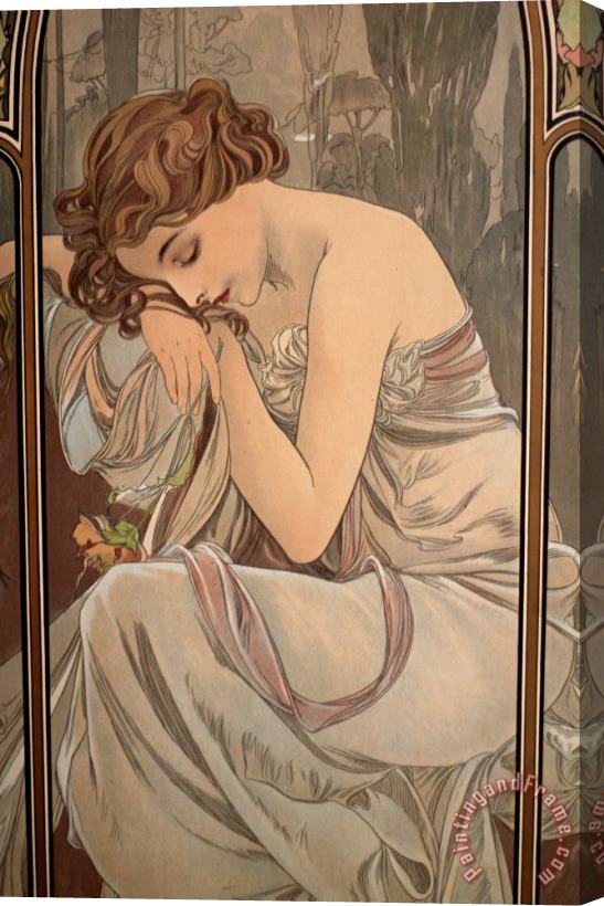 Alphonse Maria Mucha In Prague 3 Stretched Canvas Painting / Canvas Art