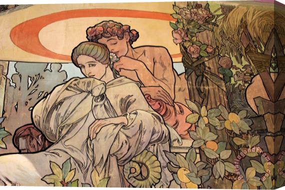 Alphonse Maria Mucha In Prague 6 Stretched Canvas Painting / Canvas Art