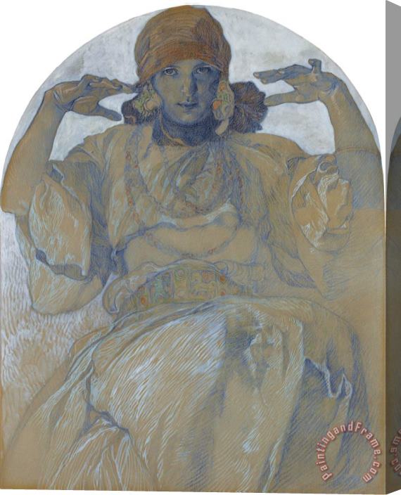 Alphonse Maria Mucha Jaroslava Mucha, Study for Slavia in The Poster Stretched Canvas Print / Canvas Art