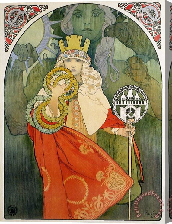 Alphonse Marie Mucha 6th Sokol Festival 1912 Stretched Canvas Painting / Canvas Art