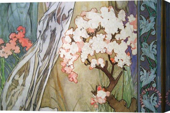 Alphonse Marie Mucha Detail From Maude Adams As Joan of Arc Stretched Canvas Painting / Canvas Art