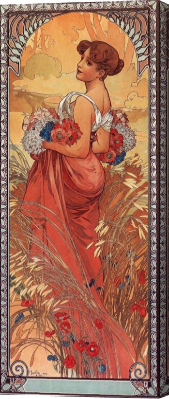 Alphonse Marie Mucha Ete 1900 Stretched Canvas Print / Canvas Art