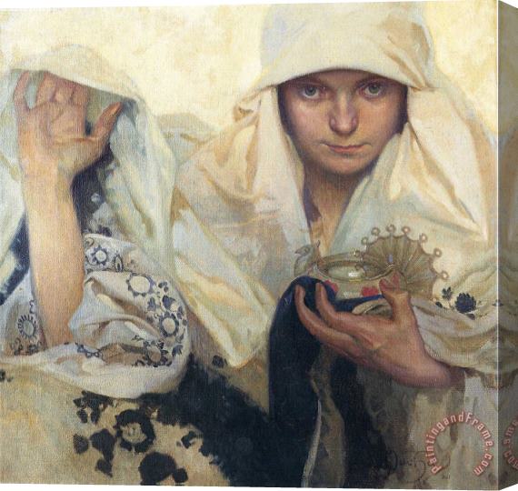 Alphonse Marie Mucha Fate 1920 Stretched Canvas Painting / Canvas Art