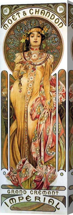 Alphonse Marie Mucha Moet Chandon Stretched Canvas Painting / Canvas Art
