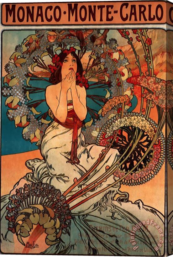 Alphonse Marie Mucha Monaco Monte Carlo 1897 Stretched Canvas Painting / Canvas Art