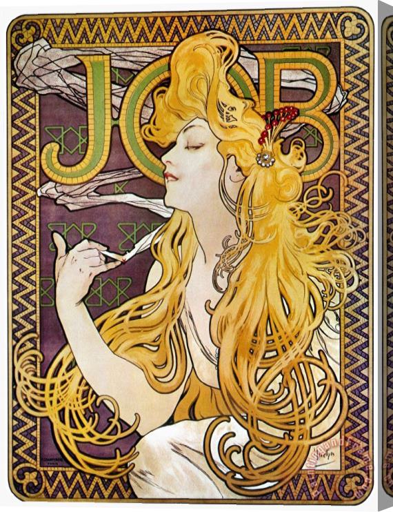 Alphonse Marie Mucha Mucha Cigarette Papers Stretched Canvas Print / Canvas Art