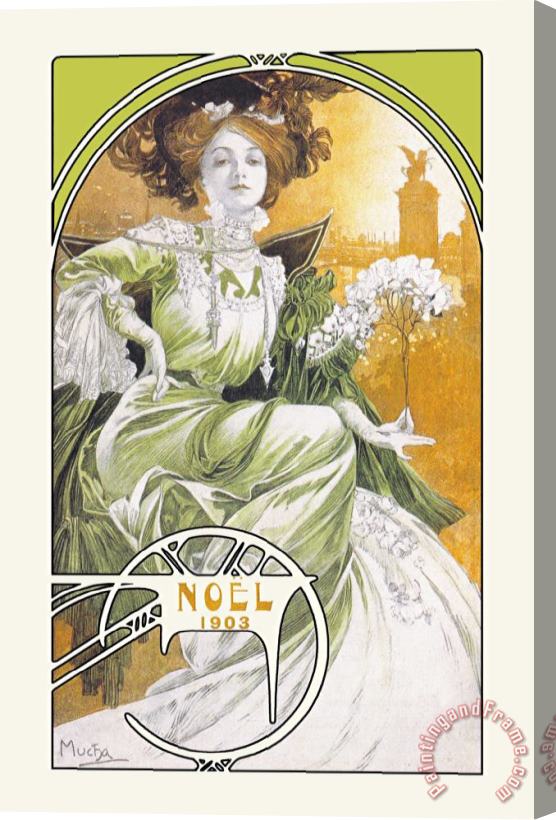 Alphonse Marie Mucha Noel 1903 Stretched Canvas Print / Canvas Art
