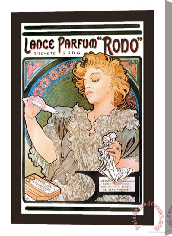 Alphonse Marie Mucha Rodo Perfume Fragrance Stretched Canvas Painting / Canvas Art