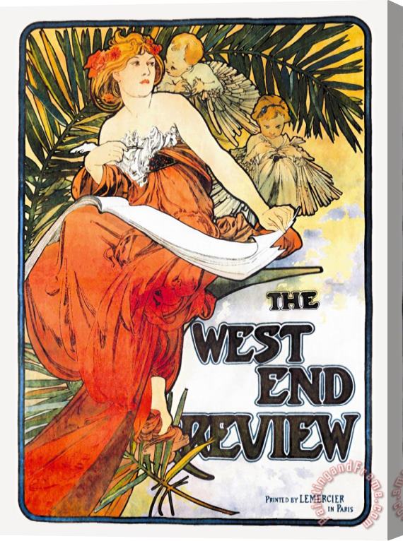 Alphonse Marie Mucha The West End Review Stretched Canvas Painting / Canvas Art