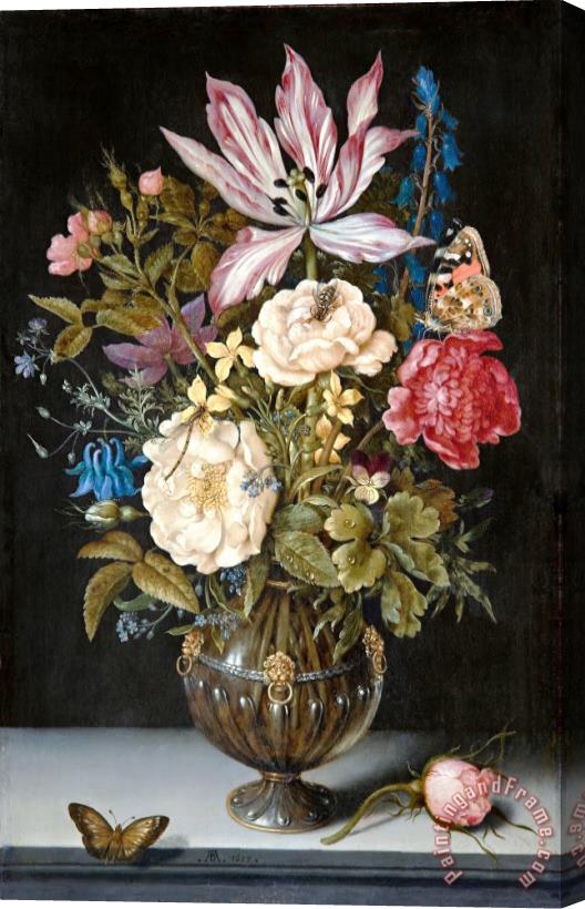 Ambrosius Bosschaert the Elder Still Life with Flowers Stretched Canvas Print / Canvas Art