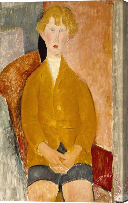 Amedeo Modigliani Boy in Short Pants Stretched Canvas Painting / Canvas Art
